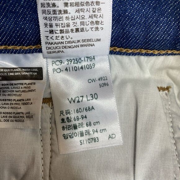 Levi's Classic Straight Jeans Women 27x30 Blue Preppy Mid Rise American Denim - Picture 7 of 13